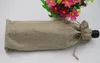 Linen drwansting wine bag wine bottle packing pouches party Champagne gift wrap bag