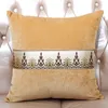 Elegancka Patchwork Lace Poduszka Poduszka Poduszka 24 Cal 20 Cal 17 cal High End Back Cushion Europe American Style Velvet Lumbar Pillowcase