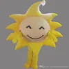 Alta qualidade Amarelo Sunflowere Trajes Da Mascote Da Planta Sunflowere Personagem Antimated Boneca Fantasia Vestido Frete Grátis