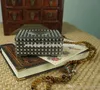 펑크 리벳 디자인 금속 보석 저장 상자 현대 조각 사각형 아연 합금 공주 보석 보석 케이스 케이스 관 웨딩 호의