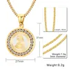 Gold Plated Virgin Mary Necklace Women Religious Prayer Necklaces & Pendants Jewelry with CZ Stone PN-628