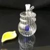 Glasrör Glas Bubbler Oljeplattform Glas Bongs Dubbel Liten Bottom JH049-10mm