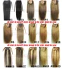 16"-32" Ribbon Ponytail Horsetail 60g-140g Clips in/on 100% Brazilian Remy Human hair Extension Natural Straight