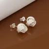 Hot Koop Tennis Sterling Silver Plate Sieraden Oorbel voor Dames WE013, Mode 925 Silver Eachings