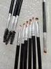 Märke Makeup Tools 12 # Brush Ögonbryn Borstar Svart Dubbel Headed Eye Brow Brolde