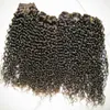 1 pièce moins cher indien crépus bouclés cheveux humains 100g faisceau trame de cheveux belle texture