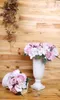 Spedizione gratuita 4 colori Emulational Primavera Artificiale Rosa Ortensia fiore Mazzi di Seta Fiore All'ingrosso weddding o Home Room decorazione
