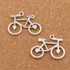 Open hart fiets fiets charms hangers 100 stks / partij 30.6x23.3mm antiek zilver mode-sieraden DIY fit armbanden ketting oorbellen L264