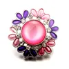 Wholesale-cheper newest flower Rhinestone newest rivca button snap button 18mm button jewelry