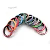 Mixed Color 12mm Width Printed Flower Design Polymer Clay Bangles For Women Wholesale 24pcs/lot