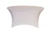 6FT Round White Spandex Lycra Tablecloth 5PCS A Lot For Wedding,Party,Hotel Decoration Use