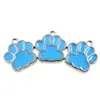 50st HC356 Pretty Emamel Cat Dogbear Paw Prints Hang Pendant Fit Rotating Key Chain Keyrings Bag smycken Making4624392