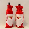 Kerstmis decoreren voor rode wijnfles Santa Claus geschenken tas champagne tas Kerstfeest DIY accessoires voor overal hotel home