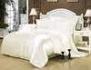 Wholesale- Solid color Satin Silk Bedding Sets Flat Fitted Sheet Twin Full Queen King size 4pcs/6pcs linen purple Duvet Cover 100% quality