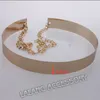 Wholesale- 1PC 66cm Women Belts Waistbands Punk Full Metal Mirror Waist Belt Metallic Gold Plate Wide Cummerbunds With Chains Lady DP671419