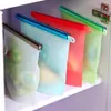 Saco de alimentos frescos de silicone reutilizável envolve recipientes de armazenamento de geladeira ferramenta de cozinha sacos zip coloridos 4 cores OOA29867056361