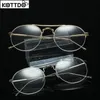 Wholesale- KOTTDO 2017 Classic Retro Clear Lens Men Women Eyeglasses Frames Glasses Optical Metal Full Rim Glasses Transparent Spectacles