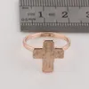 Prix usine nouveau rétro grande croix anneaux argent or Rose plaqué or Simple bague de mode pour les femmes fille peut mélanger la couleur EFR018