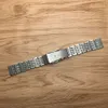 Jawoder Watch Band 20mm男性女性純粋なソリッドインターチャーのステンレス鋼の磨きウォッチストラップ展開バックルブレスレット