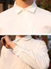Wholesale- 2016新しい男性媒体とロングシャツヘアスタイリストファッション服メンズ不規則性パーソナリティブラック、白いスリム長袖シャツ