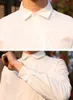 Wholesale- 2016 New Male Medium and long shirt hair stylist fashion clothing men's irregular personality Black,White Slim long-sleeve shirt