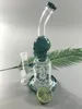 skull glass bong glass smoking pipe wate pipe bongs with 1 perc 14mm female joint gb340