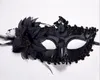 Hallowmas Venetian Eye Mask Masquerade Masker med Blomma Fjäder Påsk Mask Dance Party Holiday Mask G602