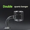 Dubbele Quartz Banger Carb Cap Nail Thermal 14mm 18mm Male Vrouw 18.8mm Ash Catcher Glass Bong Rooks Adapter Water Pijpen Beker Kommen