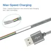 Hoge Kwaliteit Mobiele Telefoon Kabels voor Samsung LG 1M / 2M / 3M 3FT 6FT 10FT Metalen Behuizing Gevlochten Micro USB-kabel Hoge snelheid Gegevenssynchronisatie USB-oplader