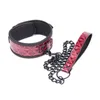 Adult Products Crocodile Skin Necklace Fetish Bondage Sex Neck Collar Sexual Game Hogtie Strap Mental Chain Dog Slave Torques Erot1284585