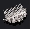 Brud smycken silver kristall blomma brud huvudbonad mjuk kedja bröllop hårprydnader dekorerade headpieces ld1963750497