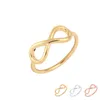 Goedkope Prijs Nieuwe Mode Eenvoudige Verzilverde Infinity Ringen Nummer 8 voor Vrouwen Party Gift Eindeloze Accessoires Minimalistische Sieraden EFR069