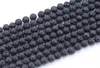 Fashion DIY Accessories Lava Rock Loose beads Black gem Natural stone Beads For women bracelets jewelry making wholesale Bulk Lots