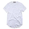 Men's T-Shirts Men's T Shirt Fashion Extended Street StyleT-Shirt Men's clothing Curved Hem Long line Tops Tees Hip Hop Urban Blank Basic t Shirts TX135 T230209