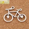 Open hart fiets fiets charms hangers 100 stks / partij 30.6x23.3mm antiek zilver mode-sieraden DIY fit armbanden ketting oorbellen L264