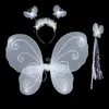 Groothandel: kousen, vlinders, enkele laag, drie sets, vleugels, multi color vlinder, engelvleugels led rave speelgoed)