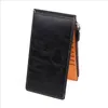New Fashion Money Clips Quality Cowhide Cards holder Clutch Zipper Card Bag Women's Multi-card Wallet Women's Thin Long Men's Purse