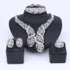 Statement India style Necklace Sets Bridal Wedding Party Necklace Hollow Type Golden Plated Crystal Jewelry Sets Bohemia Charm