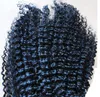 Amerykanin Afroamerykanów Malezyjski Kinky Kręgu Clip W Hair Extensions Prawdziwe Włosy Kinky Kręcone Sznurki Ponytails Afro Hairpiece 120g
