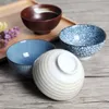 Japanese Ceramic Bowls Vintage Footed Dinnerware for Rice Soup Noodle Home Restaurant Hotel Sushi Bar Tableware