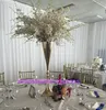 jarrones mentales de plata trompeta plateados para centro de mesa de la boda