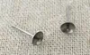 5mm kirurgiska rostfritt stål örhängen efter nötter fynd stud kopp peg örhängen fynd för halv borrade pärlor bollpärlor