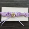 New Green Purple Satin Elastic Keepsake & Toss Garters Wedding Bridal Hen Gift Legs Rings White Organza Set Pearl Ribbon Bow