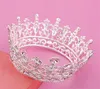 Entièrement reine Crown Tiara Wedding Bridal Crystal Righestone Hair Accessoires Band Band Silver Headpiece Princess Hair Bijoux Pro8904183