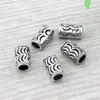 200pc Antique silver Zinc Alloy Crescent Tube Spacer Bead For Jewelry Making Bracelet Necklace DIY Accessories 6x10mm D15