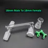 New 3 Joints Glass Drop Down Adapter With Reclaimer And 2pcs Keck Clip 14mm 18mm Female Male Glass Dropdown For Glass Oil Rigs