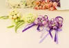 Bridesmaids Bride Elasticity Lace wrist flowers Sister Hand Flower Boutonniere Party Wedding Decoration Flower Dancing props 6colors gift