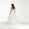 Свадебное платье с оборкой с украшенными талией -талиями -дизайнером Организатором, изготовленные на заказ свадебные платья SWG4928586180