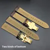 Bracelet de montre pour Tissot PRC200 T17 T41 T461 T049 19mm Argent papillon boucle en cuir véritable Bracelets montres Bracelet 18mm 20 mm 22mm