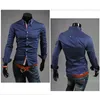 Wholesale- Luxury Normal Cuff Button MENS Dress Shirt 2021 Fashion Non Iron Long Sleeve Slim High Quality Casual Informal 3XL1